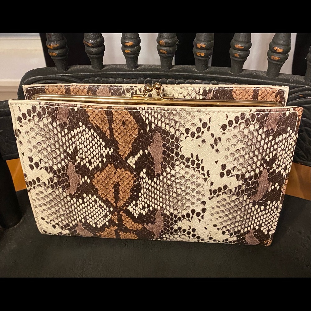 Urban Expressions clutch faux snake skin NWOT